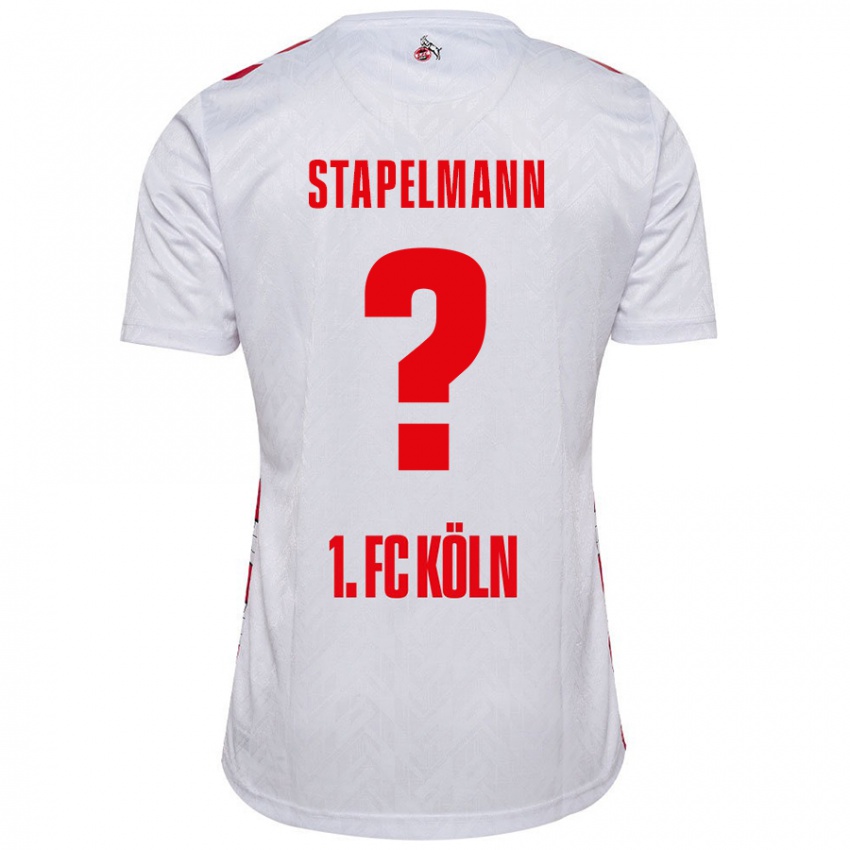 Hombre Camiseta Luis Stapelmann #0 Blanco Rojo 1ª Equipación 2024/25 La Camisa México