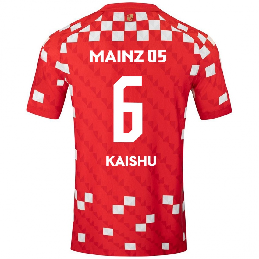 Hombre Camiseta Kaishu Sano #6 Blanco Rojo 1ª Equipación 2024/25 La Camisa México