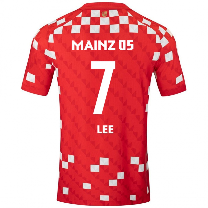 Hombre Camiseta Jae-Sung Lee #7 Blanco Rojo 1ª Equipación 2024/25 La Camisa México