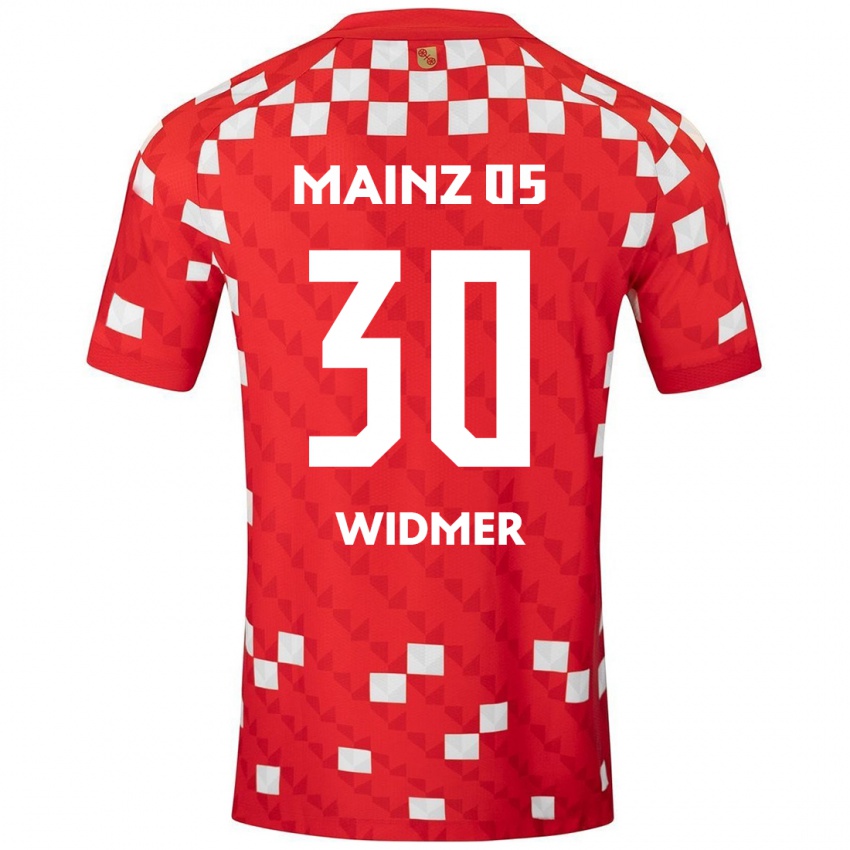 Hombre Camiseta Silvan Widmer #30 Blanco Rojo 1ª Equipación 2024/25 La Camisa México