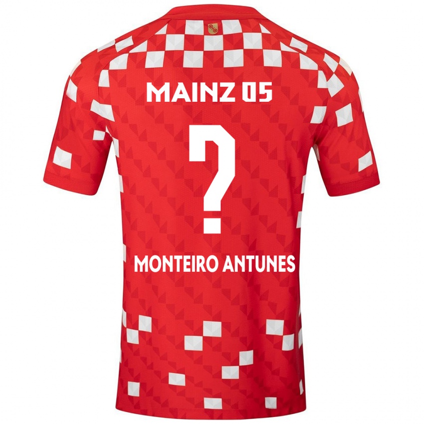 Hombre Camiseta Rafael Monteiro Antunes #0 Blanco Rojo 1ª Equipación 2024/25 La Camisa México