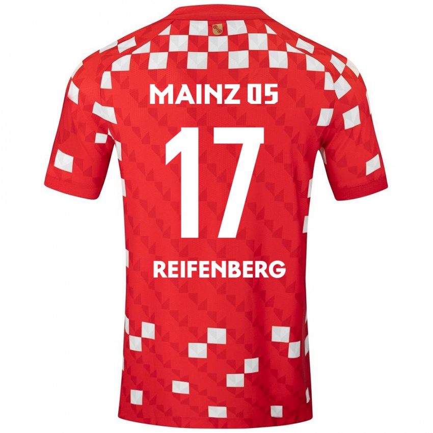 Hombre Camiseta Michelle Reifenberg #17 Blanco Rojo 1ª Equipación 2024/25 La Camisa México