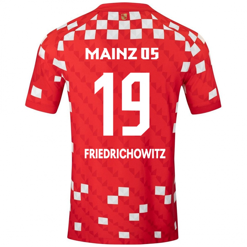 Hombre Camiseta Anna Friedrichowitz #19 Blanco Rojo 1ª Equipación 2024/25 La Camisa México