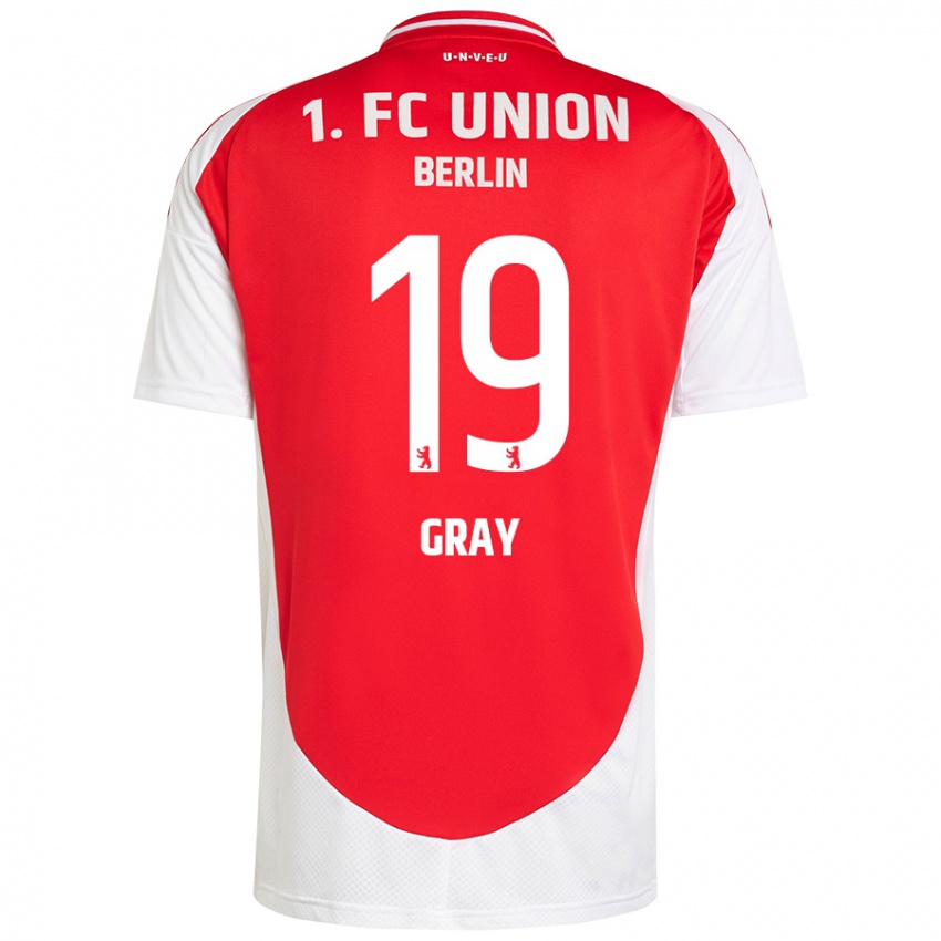 Hombre Camiseta Mekhi Gray #19 Rojo Blanco 1ª Equipación 2024/25 La Camisa México