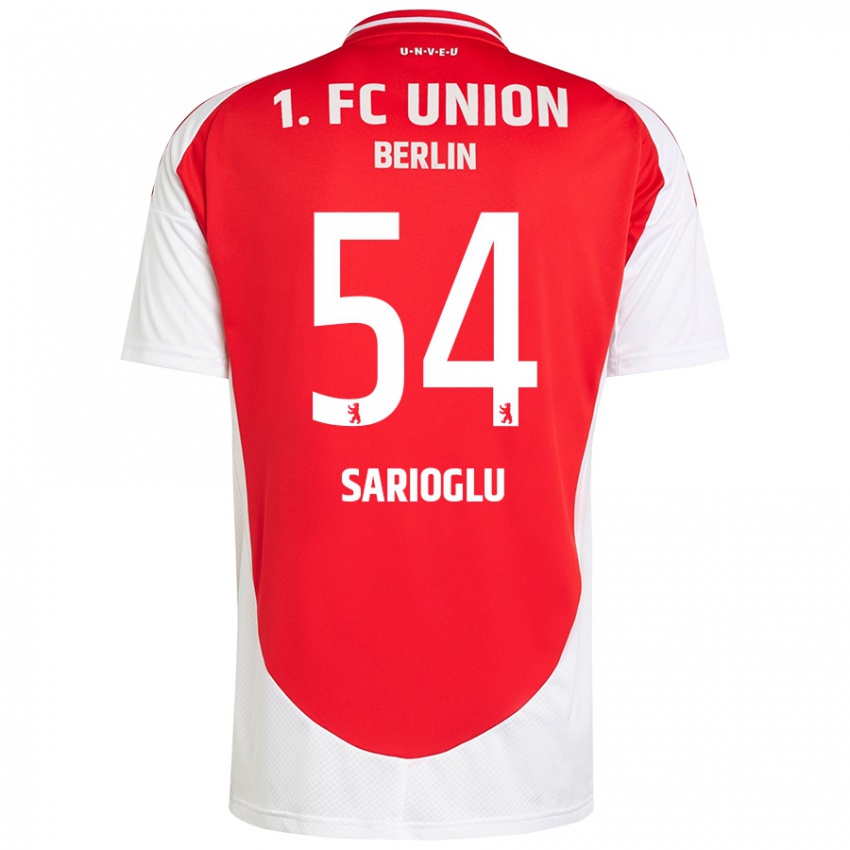 Hombre Camiseta Defne Sarıoğlu #54 Rojo Blanco 1ª Equipación 2024/25 La Camisa México