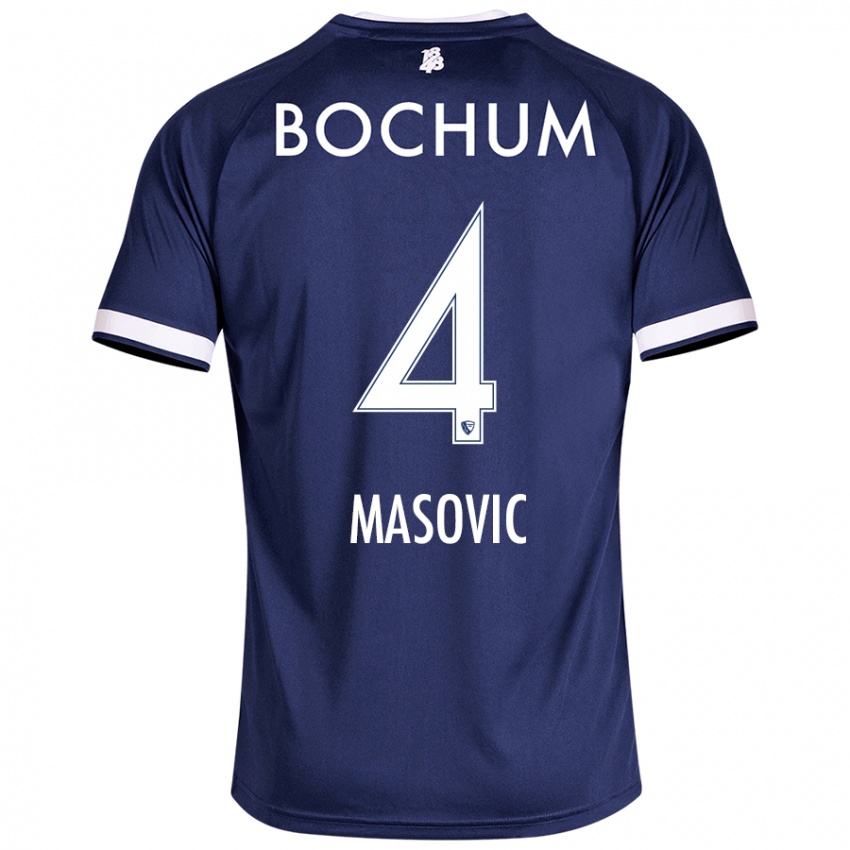 Hombre Camiseta Erhan Masovic #4 Azul Oscuro 1ª Equipación 2024/25 La Camisa México