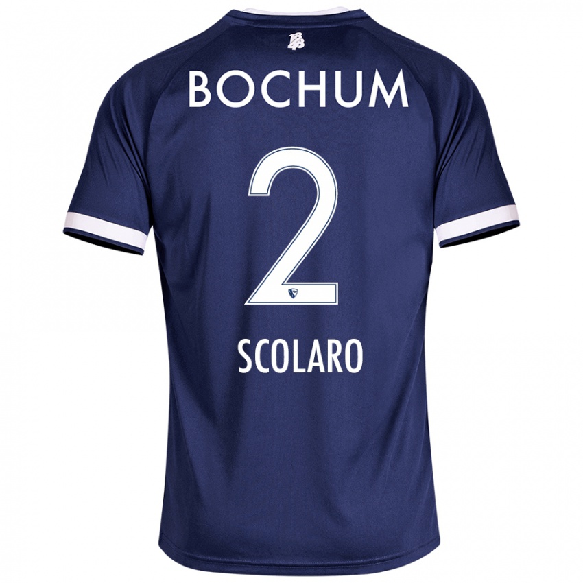 Hombre Camiseta Roberto Scolaro #2 Azul Oscuro 1ª Equipación 2024/25 La Camisa México