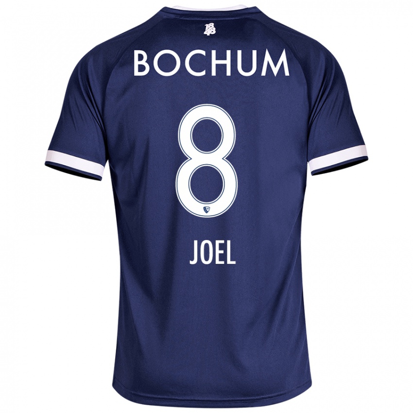 Hombre Camiseta Nico Joel #8 Azul Oscuro 1ª Equipación 2024/25 La Camisa México