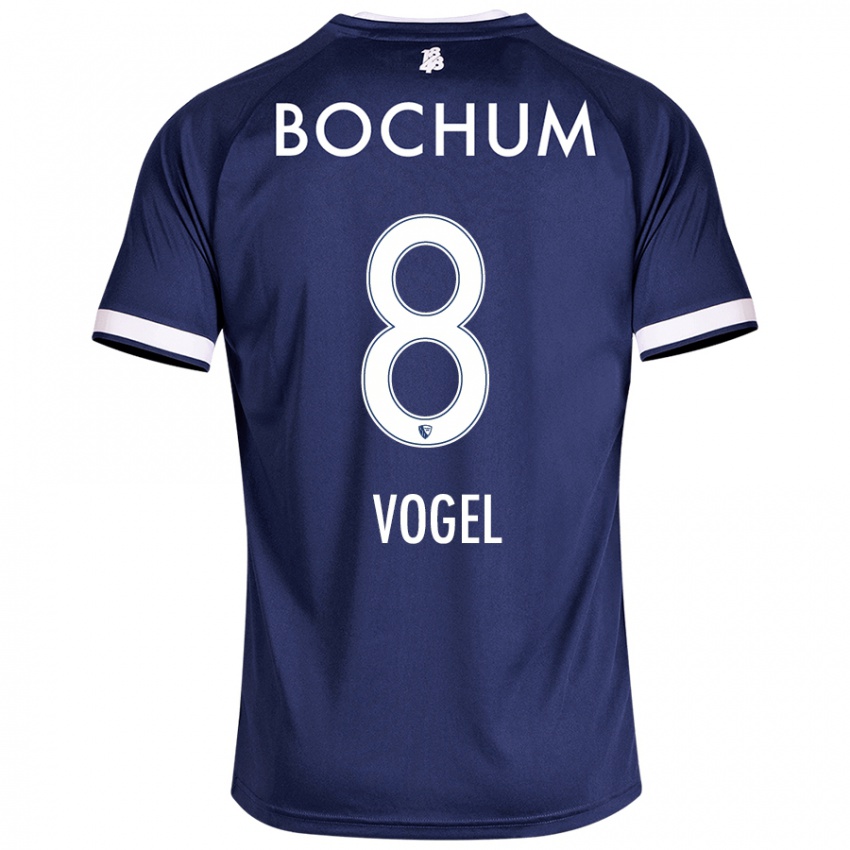 Hombre Camiseta Ann-Sophie Vogel #8 Azul Oscuro 1ª Equipación 2024/25 La Camisa México