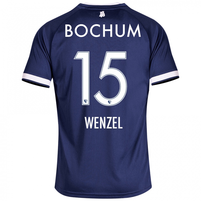 Hombre Camiseta Franziska Wenzel #15 Azul Oscuro 1ª Equipación 2024/25 La Camisa México