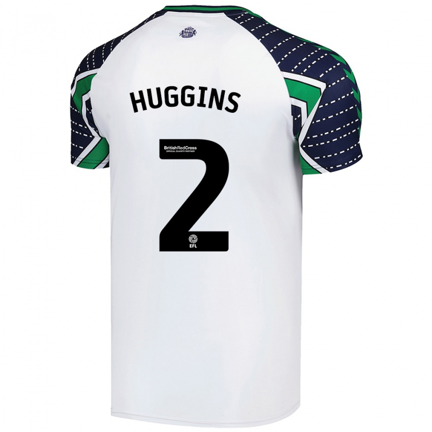 Hombre Camiseta Niall Huggins #2 Blanco 2ª Equipación 2024/25 La Camisa México