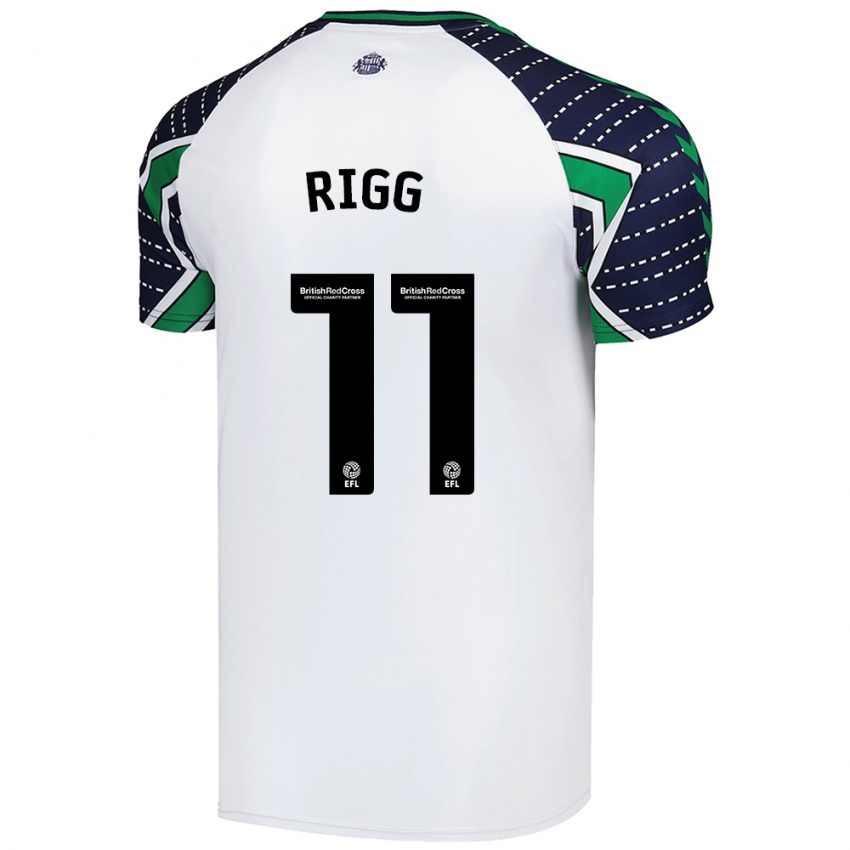 Hombre Camiseta Chris Rigg #11 Blanco 2ª Equipación 2024/25 La Camisa México