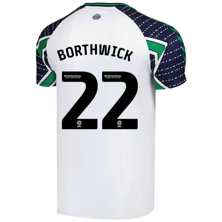 Hombre Camiseta Megan Borthwick #22 Blanco 2ª Equipación 2024/25 La Camisa México