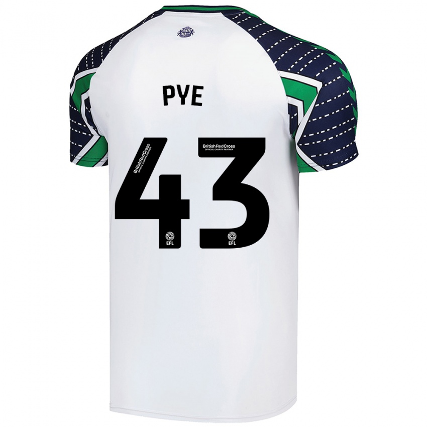 Hombre Camiseta Connor Pye #43 Blanco 2ª Equipación 2024/25 La Camisa México