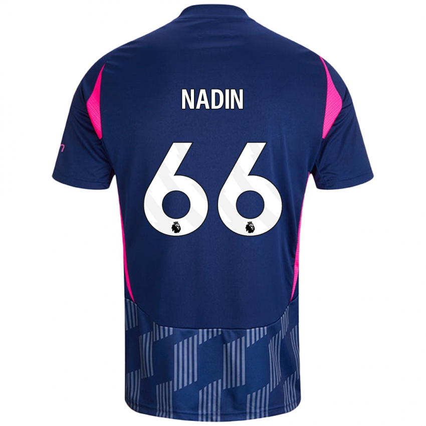 Hombre Camiseta Jack Nadin #66 Azul Real Rosa 2ª Equipación 2024/25 La Camisa México