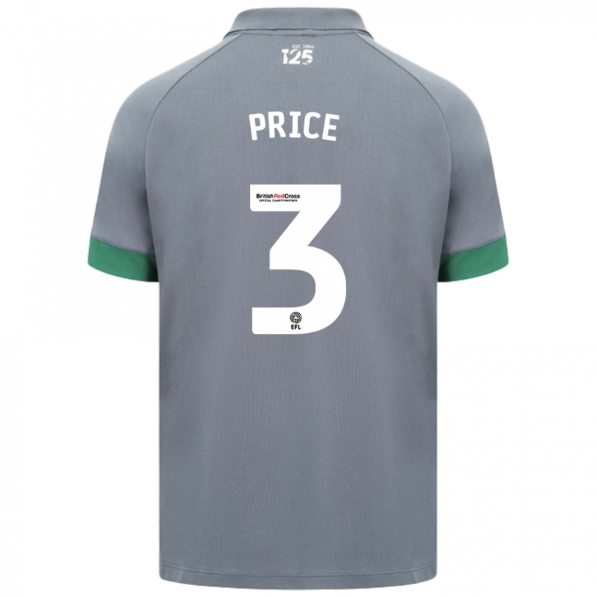 Hombre Camiseta Ffion Price #3 Gris Oscuro 2ª Equipación 2024/25 La Camisa México