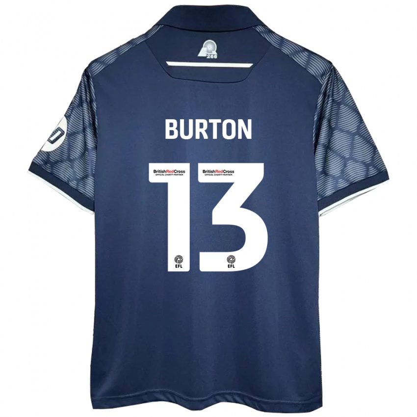 Hombre Camiseta Callum Burton #13 Negro 2ª Equipación 2024/25 La Camisa México