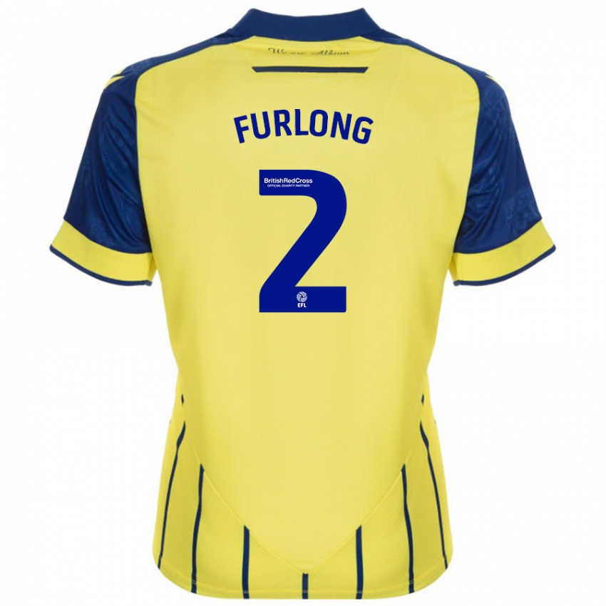 Hombre Camiseta Darnell Furlong #2 Amarillo Azul 2ª Equipación 2024/25 La Camisa México