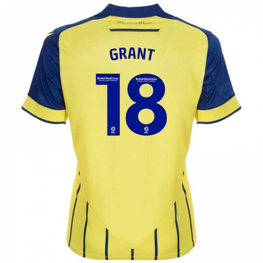 Hombre Camiseta Karlan Grant #18 Amarillo Azul 2ª Equipación 2024/25 La Camisa México