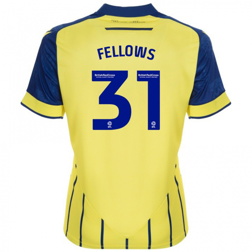 Hombre Camiseta Tom Fellows #31 Amarillo Azul 2ª Equipación 2024/25 La Camisa México