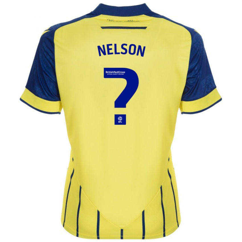 Hombre Camiseta Deago Nelson #0 Amarillo Azul 2ª Equipación 2024/25 La Camisa México