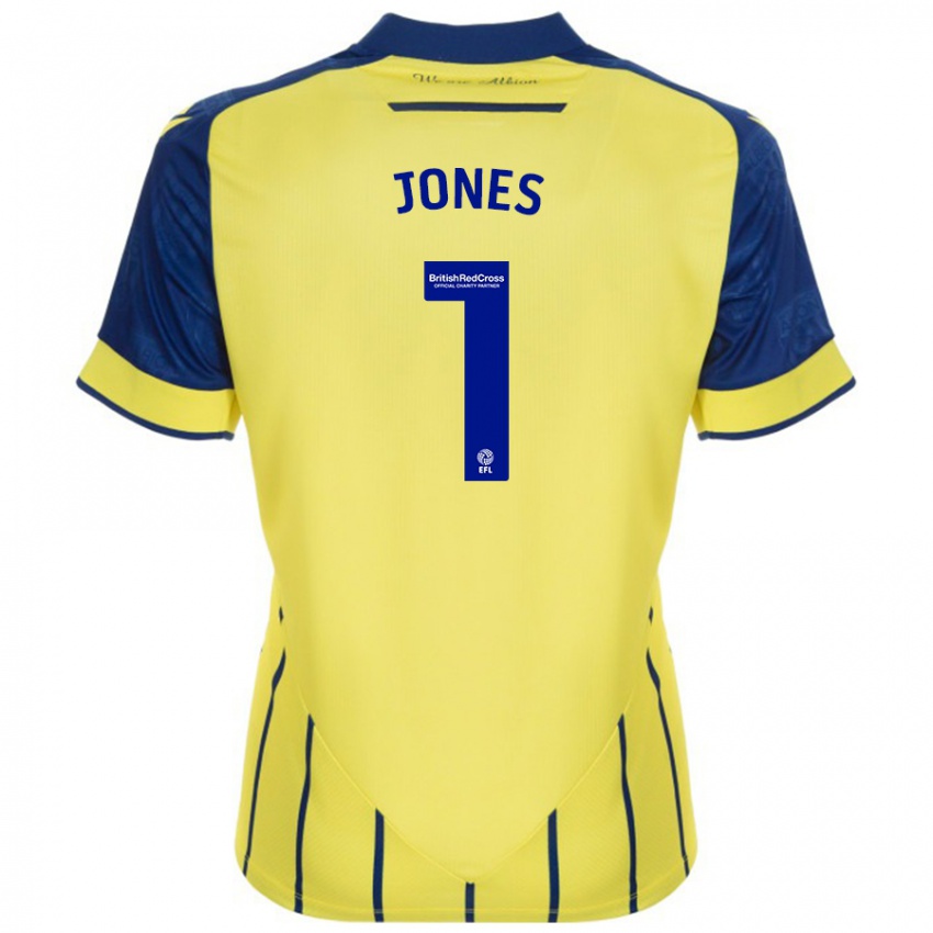 Hombre Camiseta Lucy Jones #1 Amarillo Azul 2ª Equipación 2024/25 La Camisa México