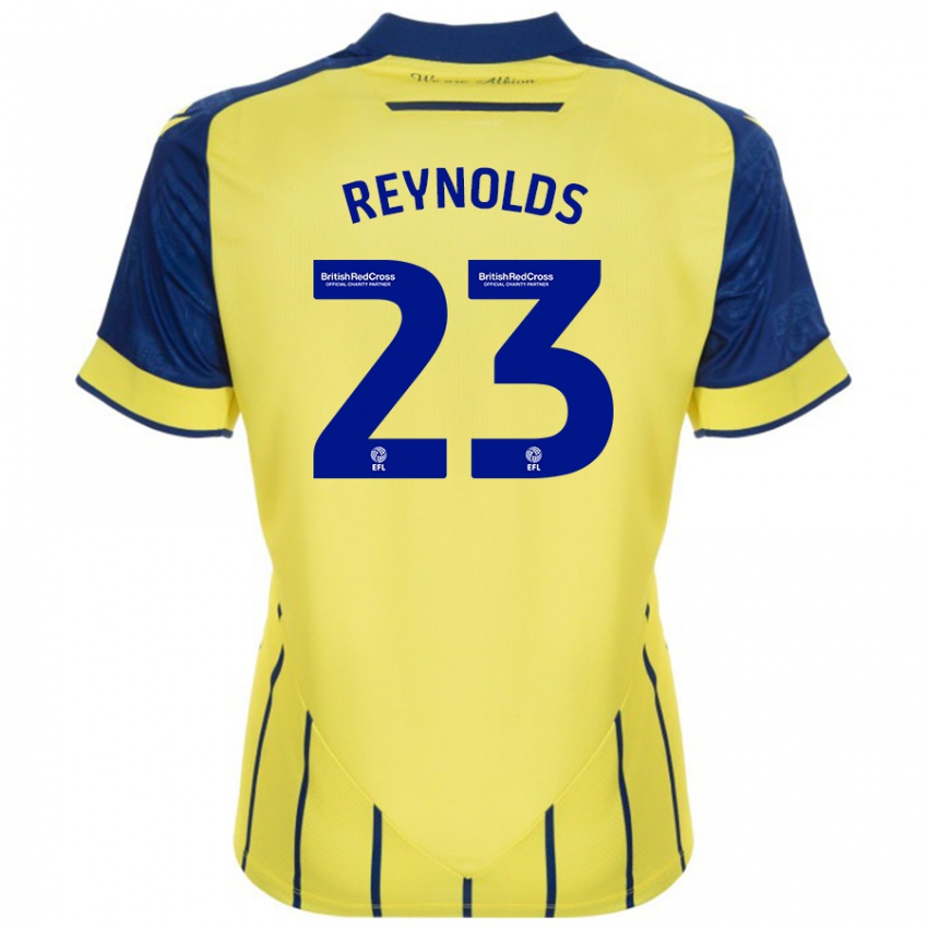 Hombre Camiseta Taylor Reynolds #23 Amarillo Azul 2ª Equipación 2024/25 La Camisa México