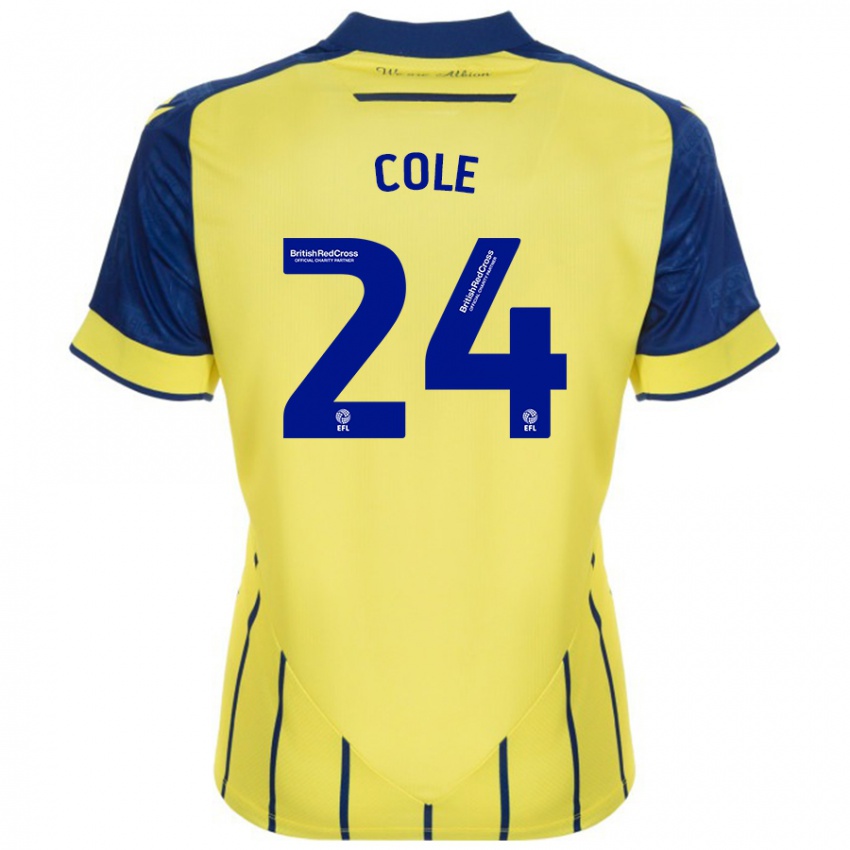 Hombre Camiseta Delphi Cole #24 Amarillo Azul 2ª Equipación 2024/25 La Camisa México