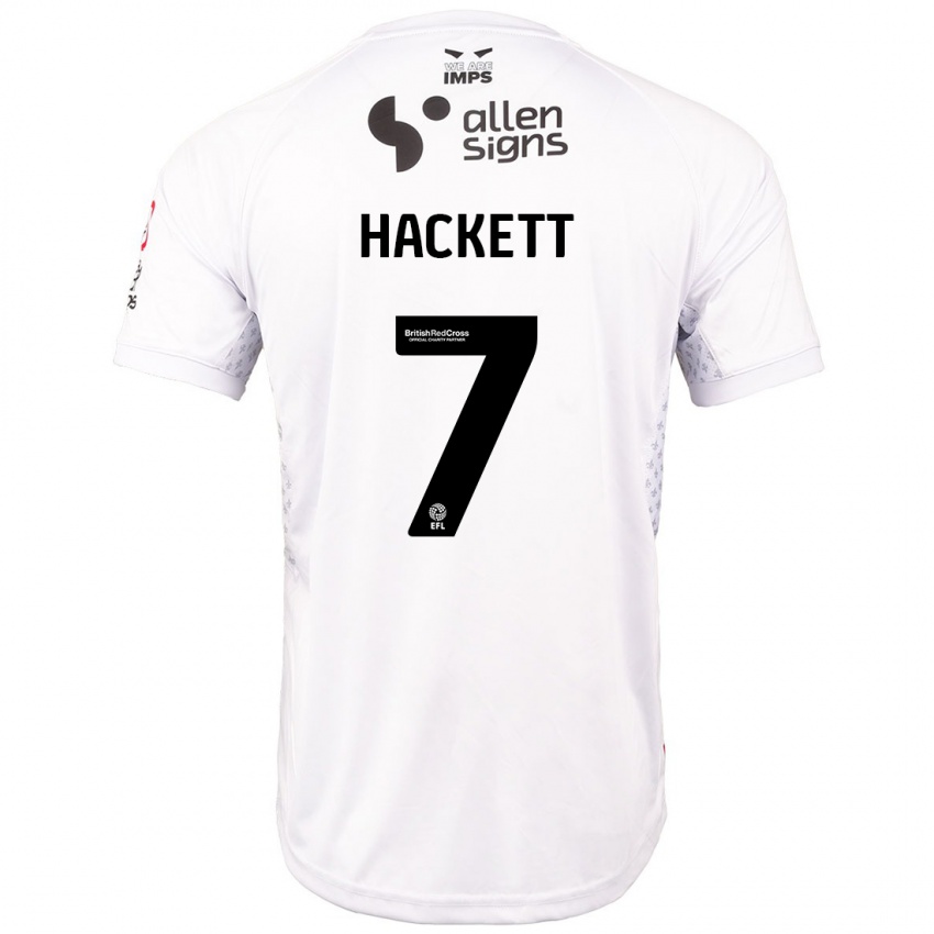 Hombre Camiseta Reeco Hackett #7 Rojo Blanco 2ª Equipación 2024/25 La Camisa México