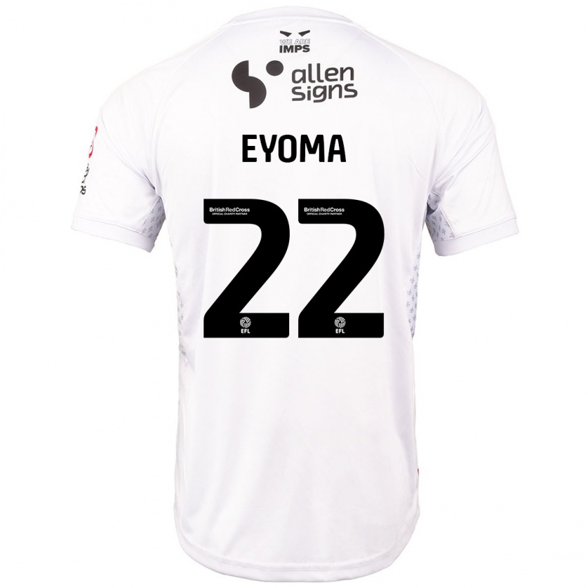 Hombre Camiseta Timothy Eyoma #22 Rojo Blanco 2ª Equipación 2024/25 La Camisa México