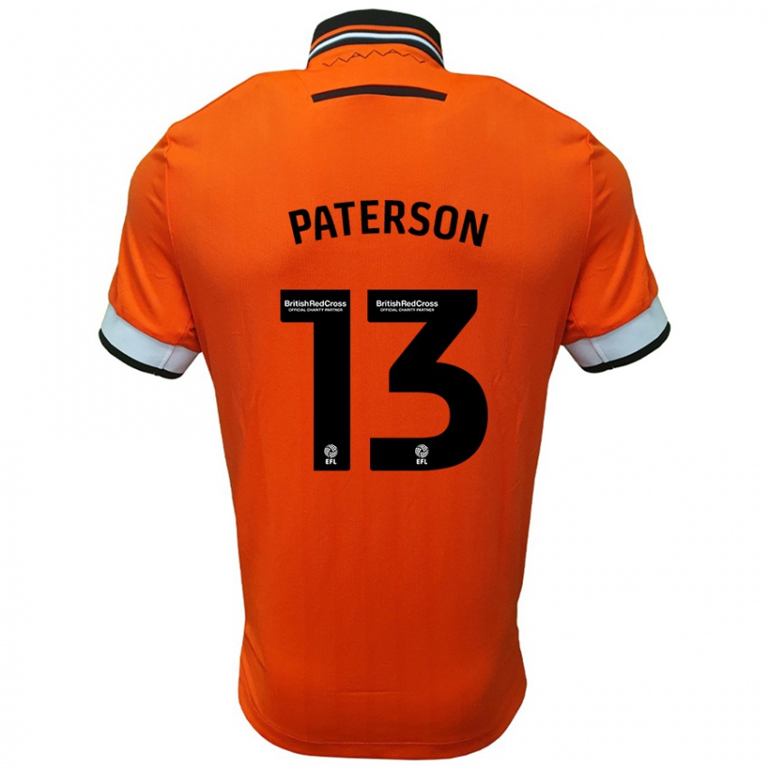 Hombre Camiseta Callum Paterson #13 Naranja Blanco 2ª Equipación 2024/25 La Camisa México