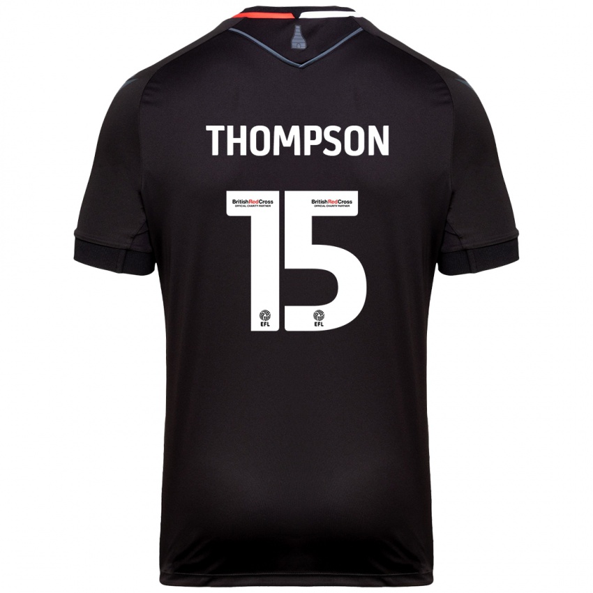 Hombre Camiseta Jordan Thompson #15 Negro 2ª Equipación 2024/25 La Camisa México