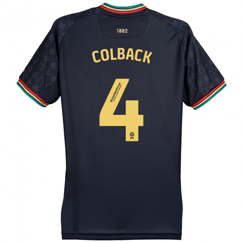 Hombre Camiseta Jack Colback #4 Azul Marino Oscuro 2ª Equipación 2024/25 La Camisa México