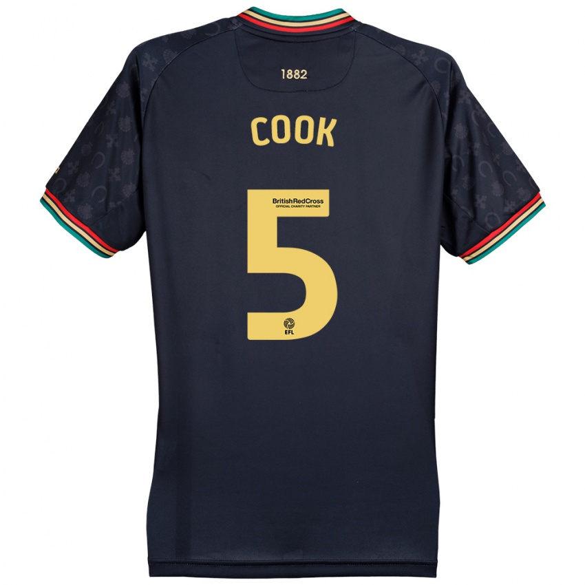 Hombre Camiseta Steve Cook #5 Azul Marino Oscuro 2ª Equipación 2024/25 La Camisa México