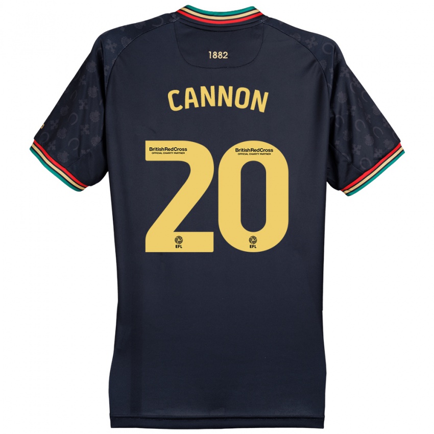 Hombre Camiseta Reggie Cannon #20 Azul Marino Oscuro 2ª Equipación 2024/25 La Camisa México