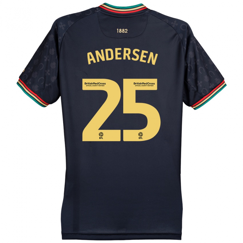 Hombre Camiseta Lucas Andersen #25 Azul Marino Oscuro 2ª Equipación 2024/25 La Camisa México