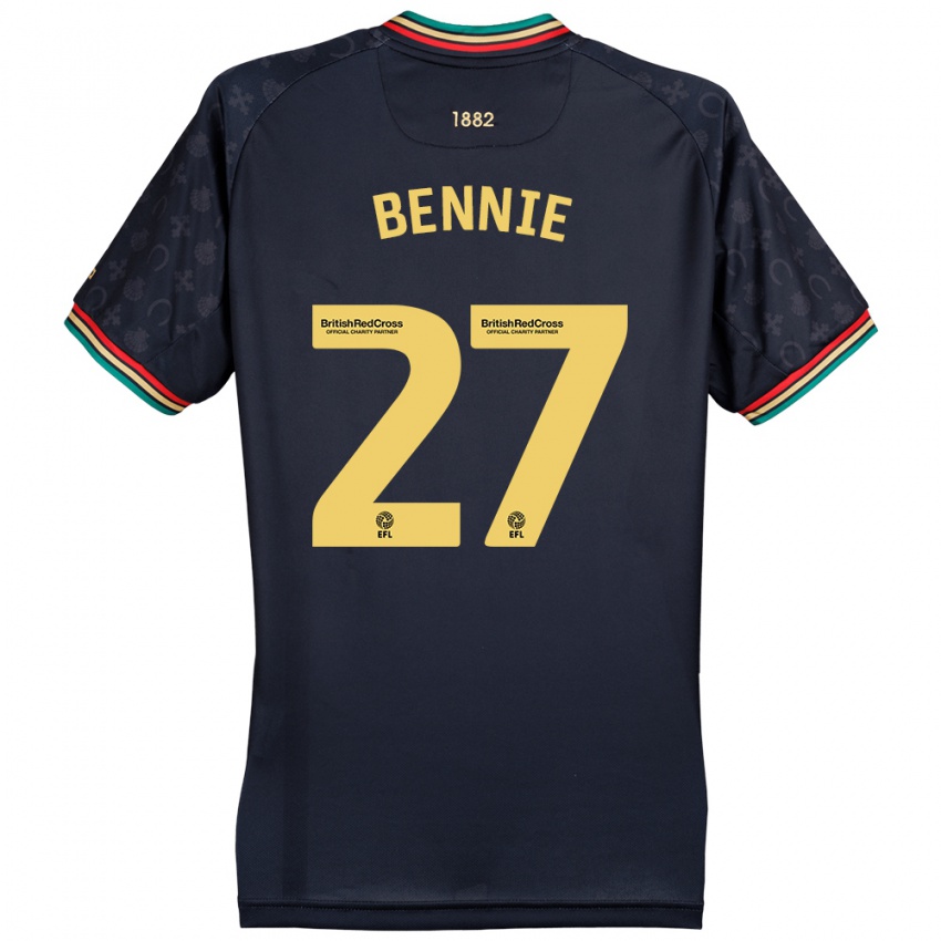 Hombre Camiseta Daniel Bennie #27 Azul Marino Oscuro 2ª Equipación 2024/25 La Camisa México