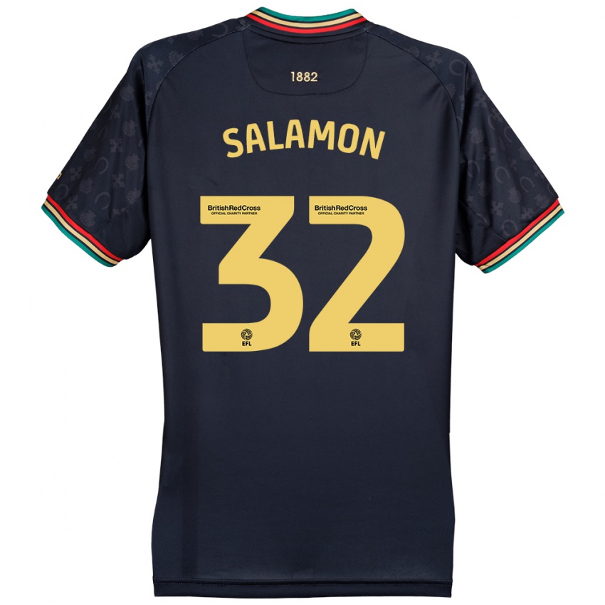 Hombre Camiseta Matteo Salamon #32 Azul Marino Oscuro 2ª Equipación 2024/25 La Camisa México