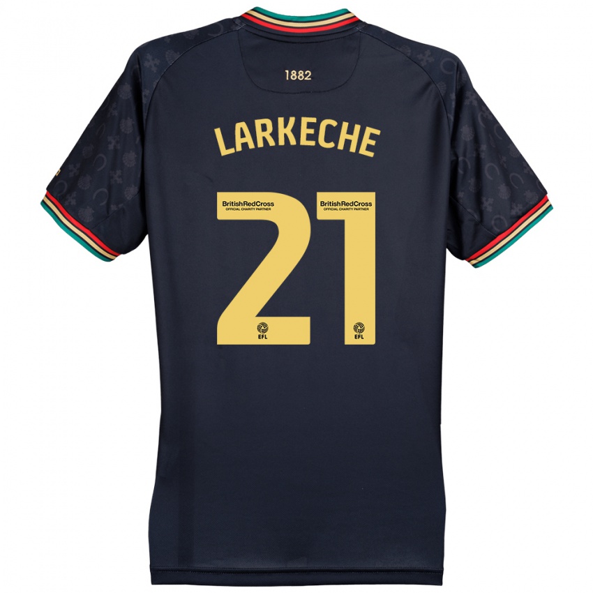 Hombre Camiseta Ziyad Larkeche #21 Azul Marino Oscuro 2ª Equipación 2024/25 La Camisa México