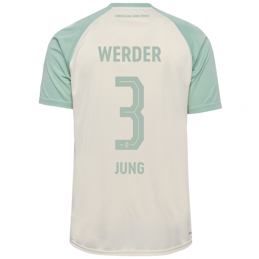 Hombre Camiseta Anthony Jung #3 Blanquecino Verde Claro 2ª Equipación 2024/25 La Camisa México