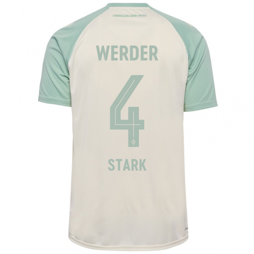 Hombre Camiseta Niklas Stark #4 Blanquecino Verde Claro 2ª Equipación 2024/25 La Camisa México