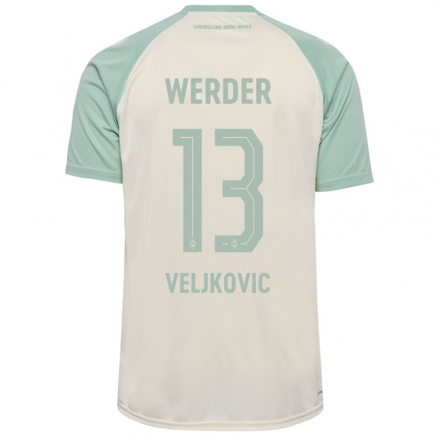 Hombre Camiseta Milos Veljkovic #13 Blanquecino Verde Claro 2ª Equipación 2024/25 La Camisa México