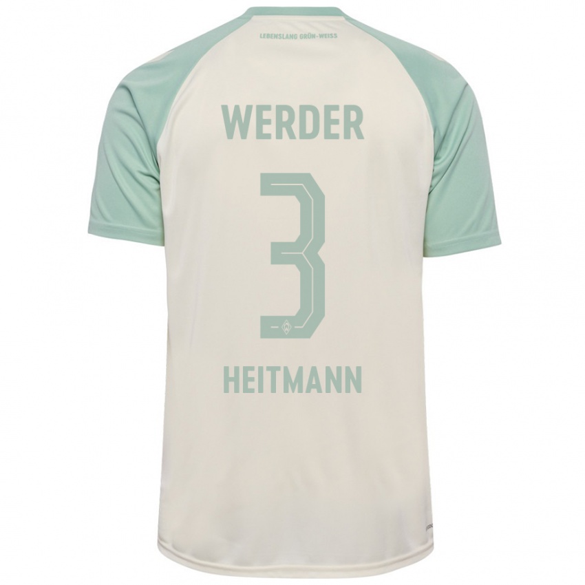 Hombre Camiseta Mats Heitmann #3 Blanquecino Verde Claro 2ª Equipación 2024/25 La Camisa México