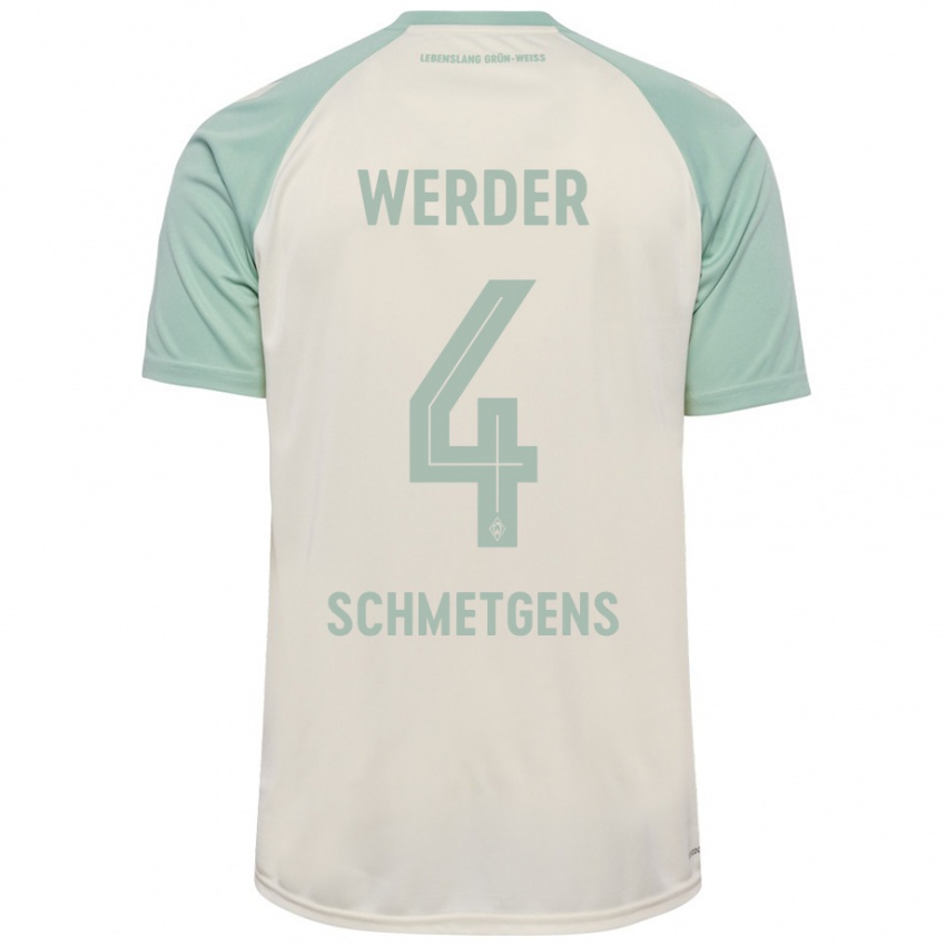 Hombre Camiseta Mick Schmetgens #4 Blanquecino Verde Claro 2ª Equipación 2024/25 La Camisa México