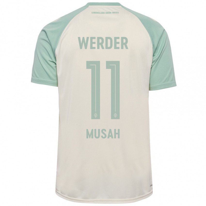 Hombre Camiseta Salim Musah #11 Blanquecino Verde Claro 2ª Equipación 2024/25 La Camisa México