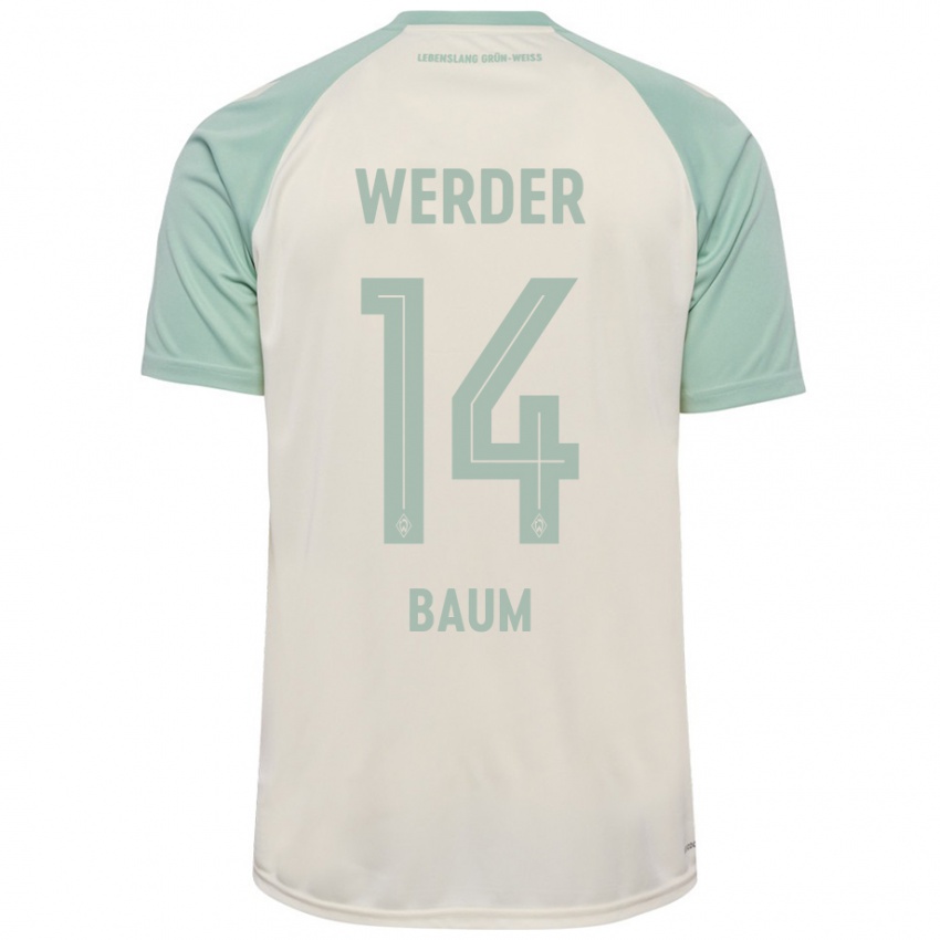 Hombre Camiseta Lennart Baum #14 Blanquecino Verde Claro 2ª Equipación 2024/25 La Camisa México