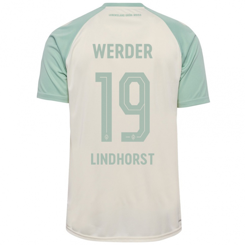 Hombre Camiseta Jerrit Lindhorst #19 Blanquecino Verde Claro 2ª Equipación 2024/25 La Camisa México