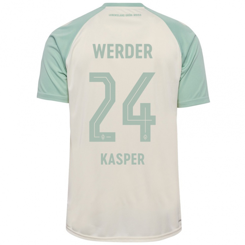 Hombre Camiseta Dominik Kasper #24 Blanquecino Verde Claro 2ª Equipación 2024/25 La Camisa México