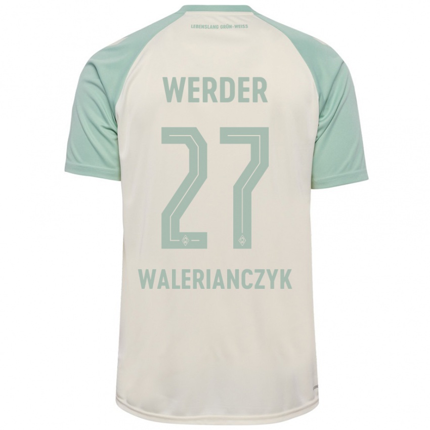 Hombre Camiseta Dennis Walerianczyk #27 Blanquecino Verde Claro 2ª Equipación 2024/25 La Camisa México