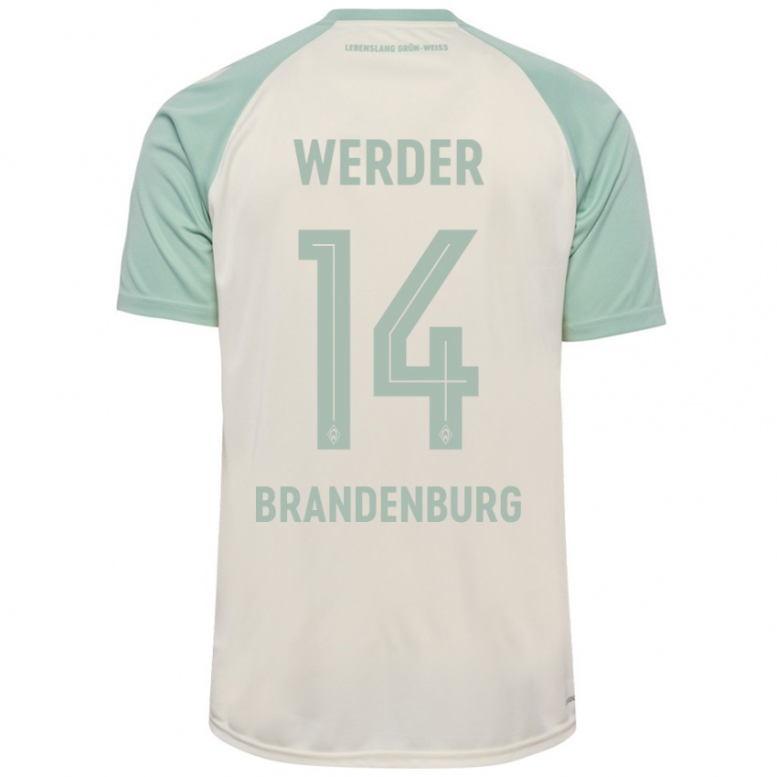 Hombre Camiseta Michaela Brandenburg #14 Blanquecino Verde Claro 2ª Equipación 2024/25 La Camisa México